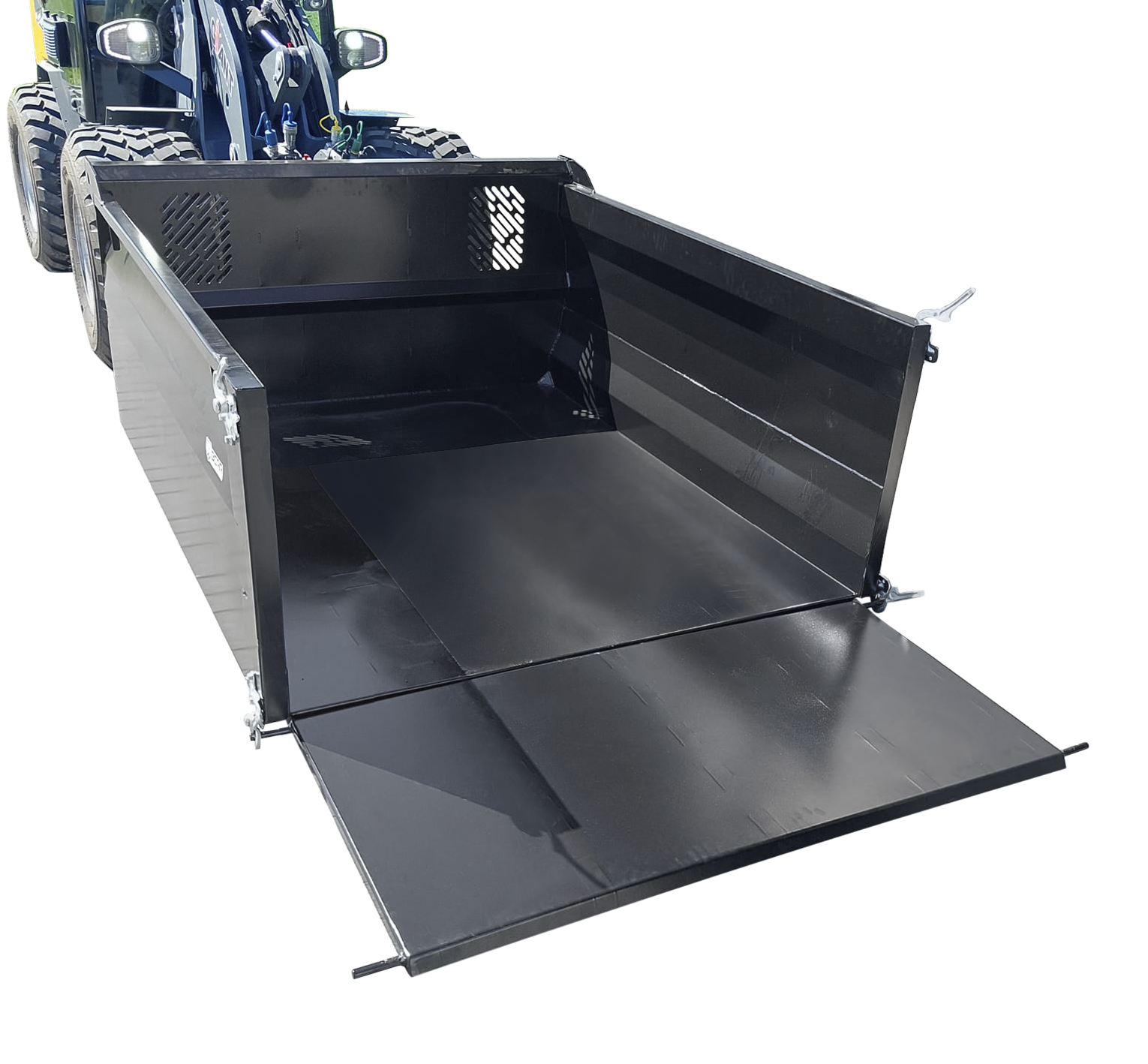 giant material bucket with tailgate 