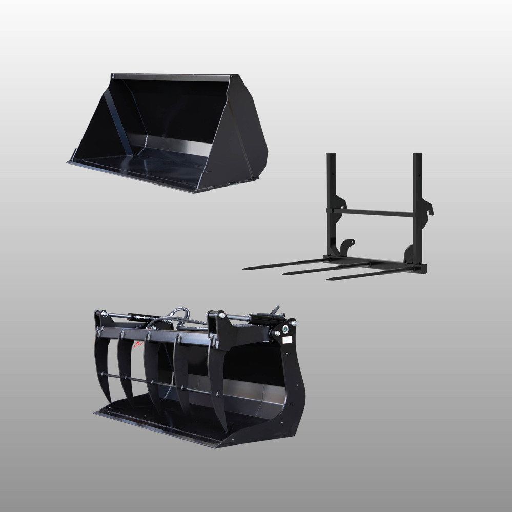 agri line light material bucket bale fork grab bucket